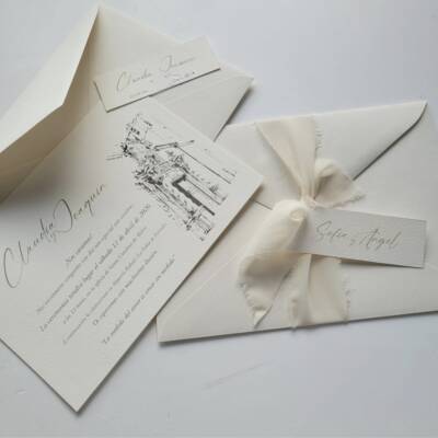 Invitación tejido natural